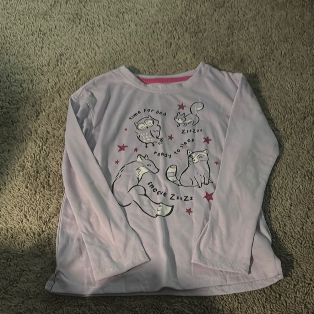 Wonder Nation Lavender Long Sleeve with Animal Print